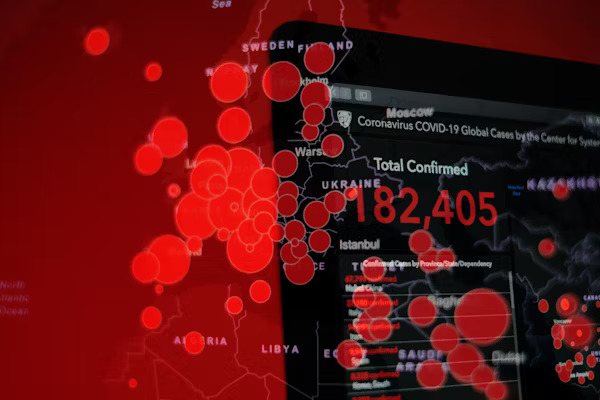 Hacker with ransomware code